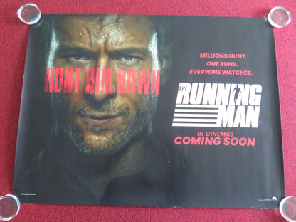 The Running Man UK Quad Rolled Poster Glen Powell Alyssa Benn 2025