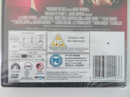 BREAKFAST AT TIFFANY'S - C (DVD) AUDREY HEPBURN GEORGE PEPPARD 1961 REGION 2 - Rendezvous Cinema