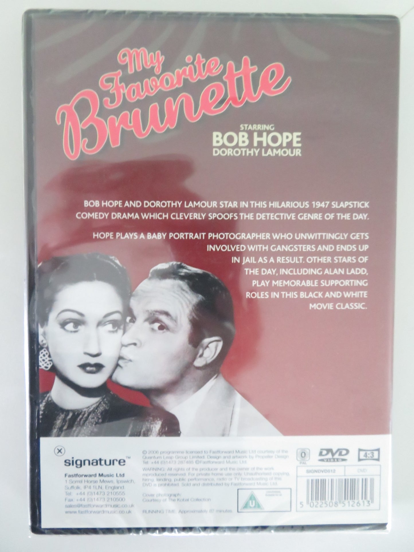 MY FAVOURITE BRUNETTE (DVD) BOB HOPE DOROTHY LAMOUR 1947 REGION 0 - Rendezvous Cinema