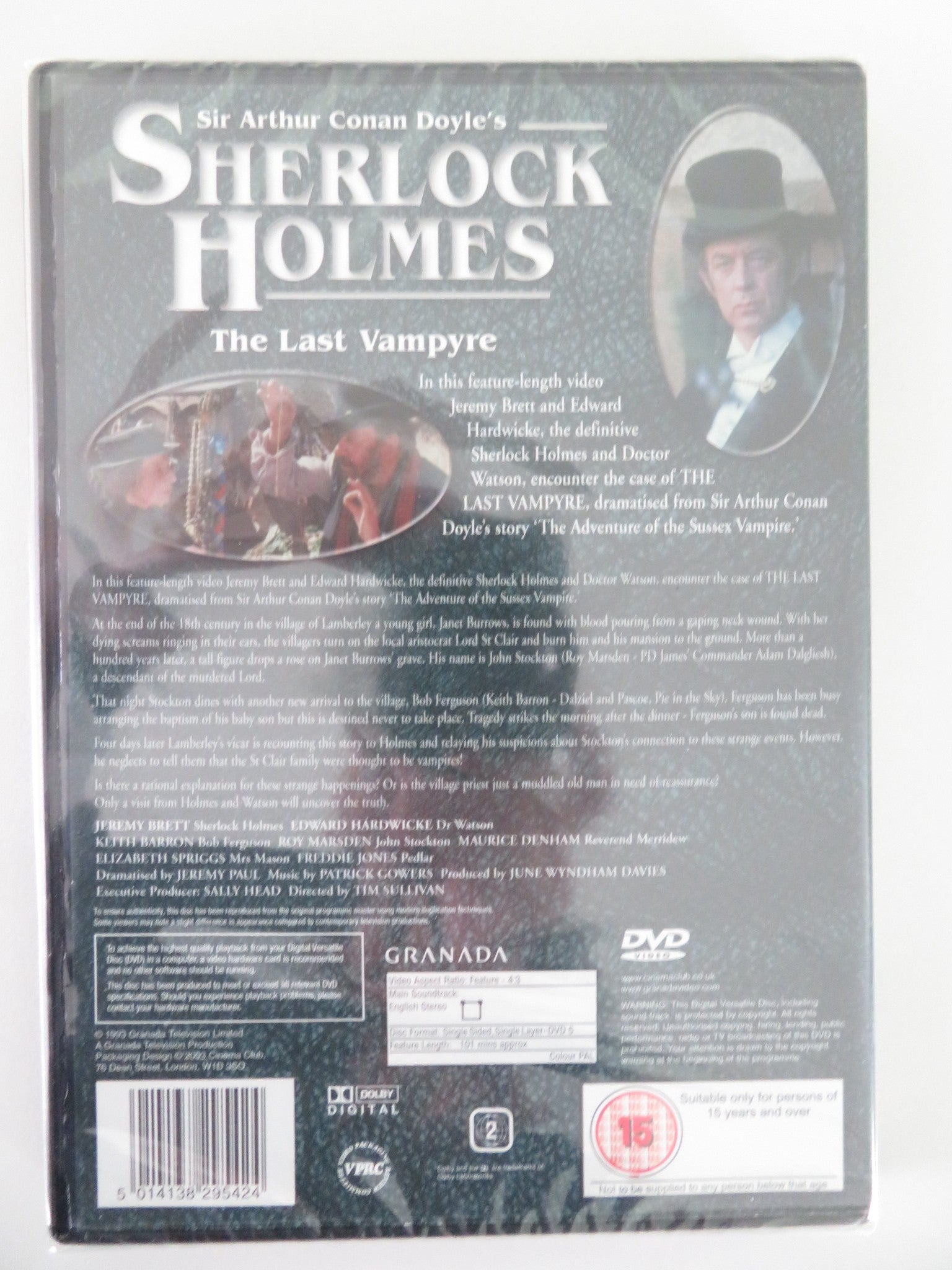 SHERLOCK HOLMES - THE LAST VAMPYRE (DVD) JEREMY BRETT E. HARDWICKE 1984 REGION 2 - Rendezvous Cinema