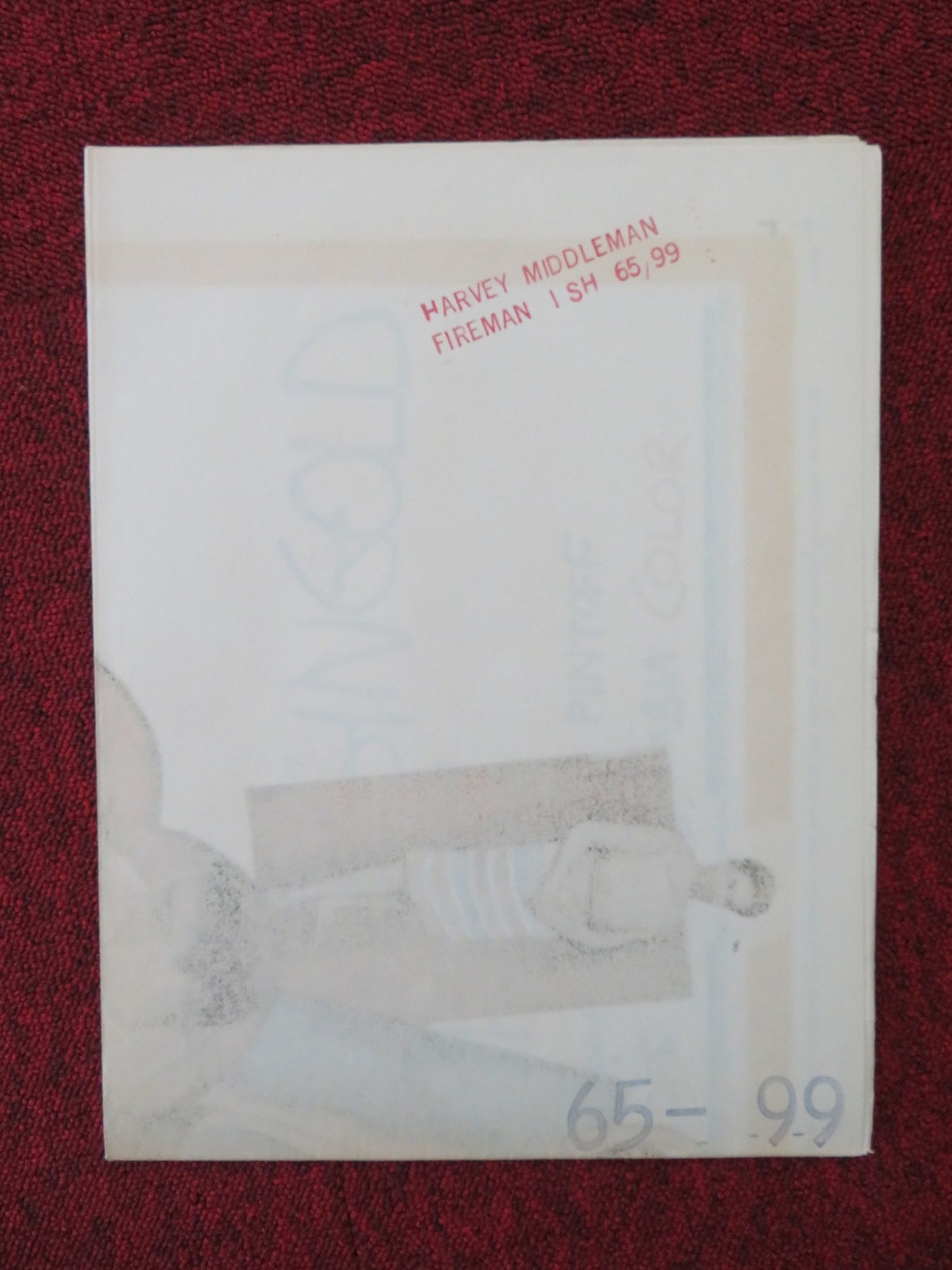 HARVEY MIDDLEMAN, FIREMAN FOLDED US ONE SHEET POSTER GENE TROOBINCK 1965 - Rendezvous Cinema