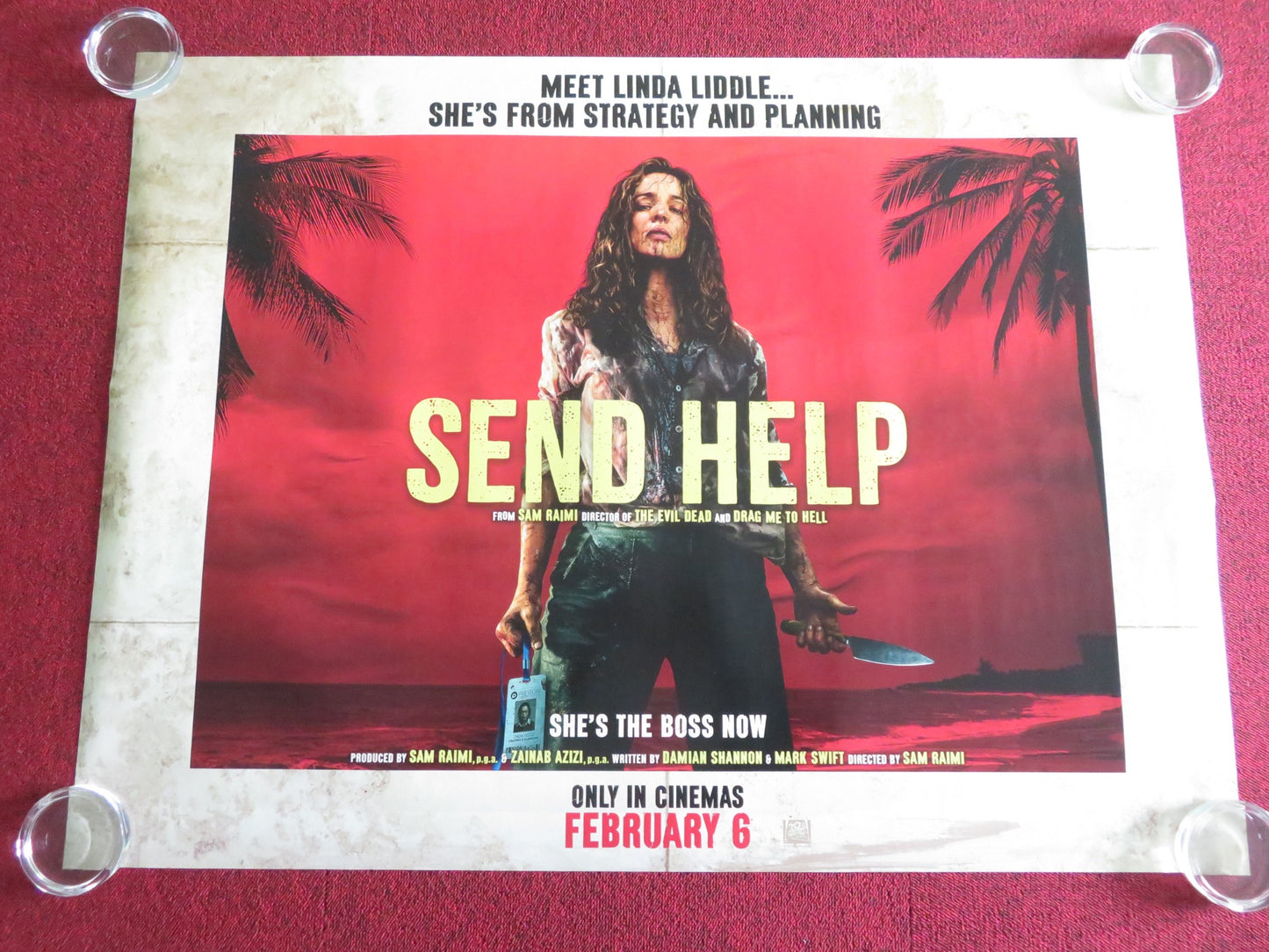 Send Help - A UK Quad Rolled Poster Rachel McAdams Dylan O'Brien 2026