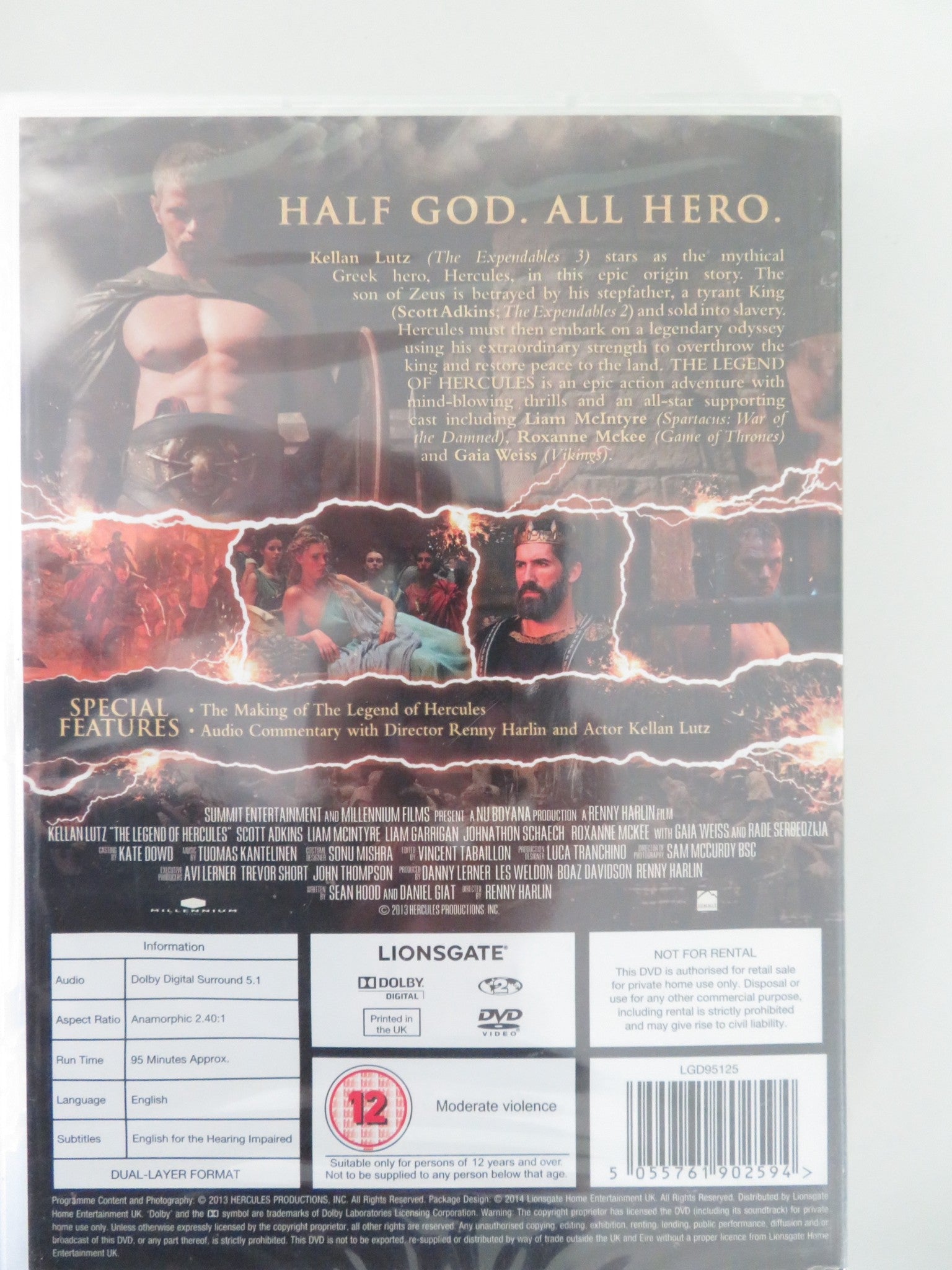 THE LEGEND OF HERCULES (DVD) KELLAN LUTZ GAIA WEISS 2014 REGION 2 - Rendezvous Cinema