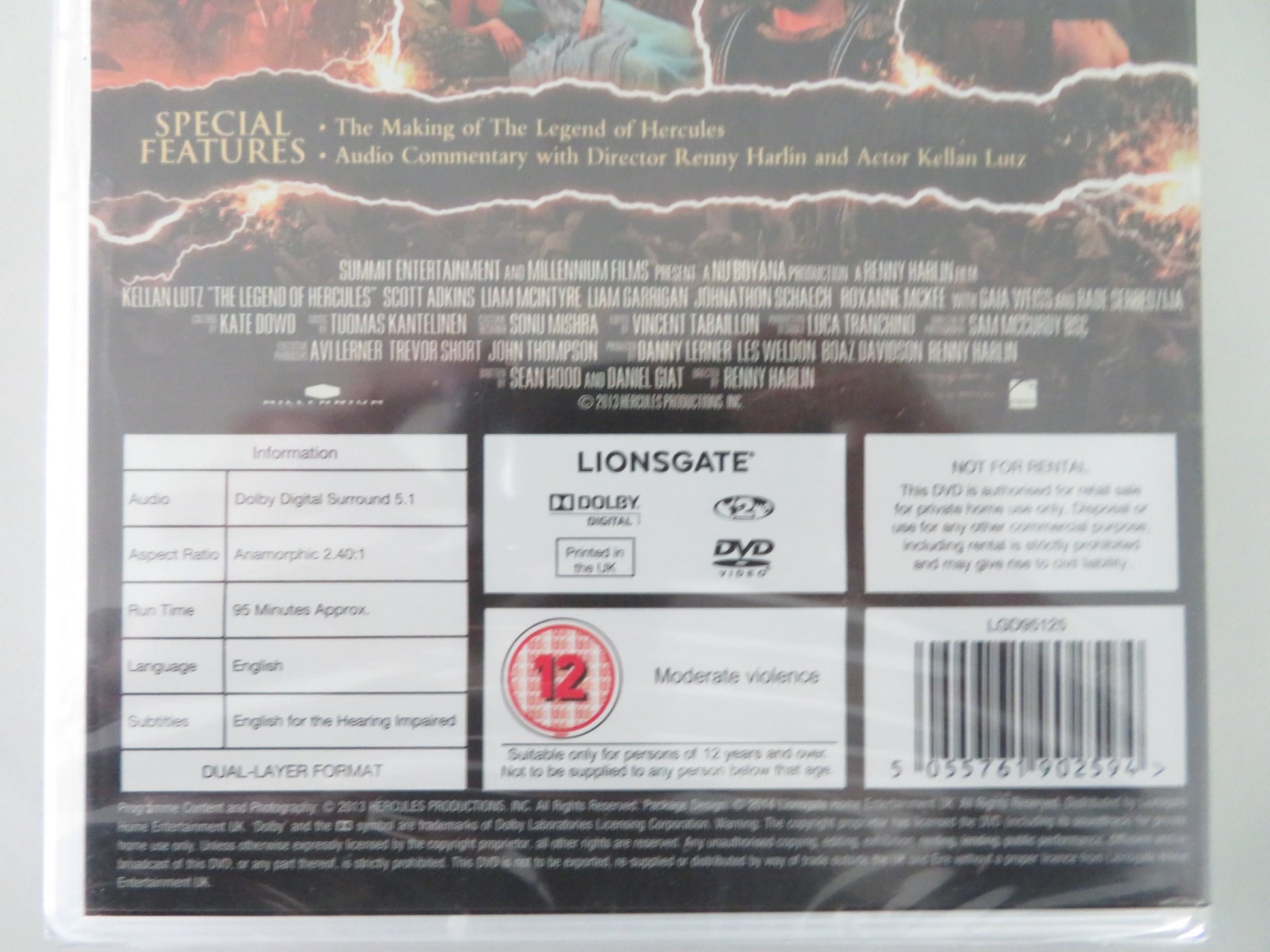 THE LEGEND OF HERCULES (DVD) KELLAN LUTZ GAIA WEISS 2014 REGION 2 - Rendezvous Cinema