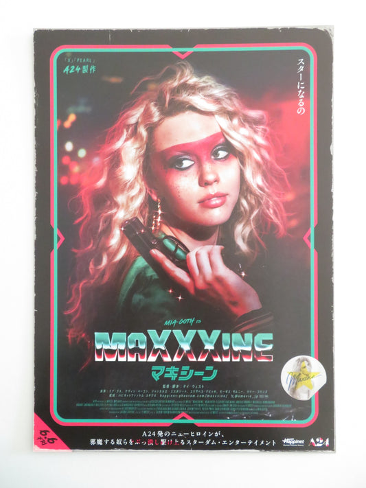MAXXXINE JAPANESE CHIRASHI (B5) POSTER MIA GOTH KEVIN BACON 2024