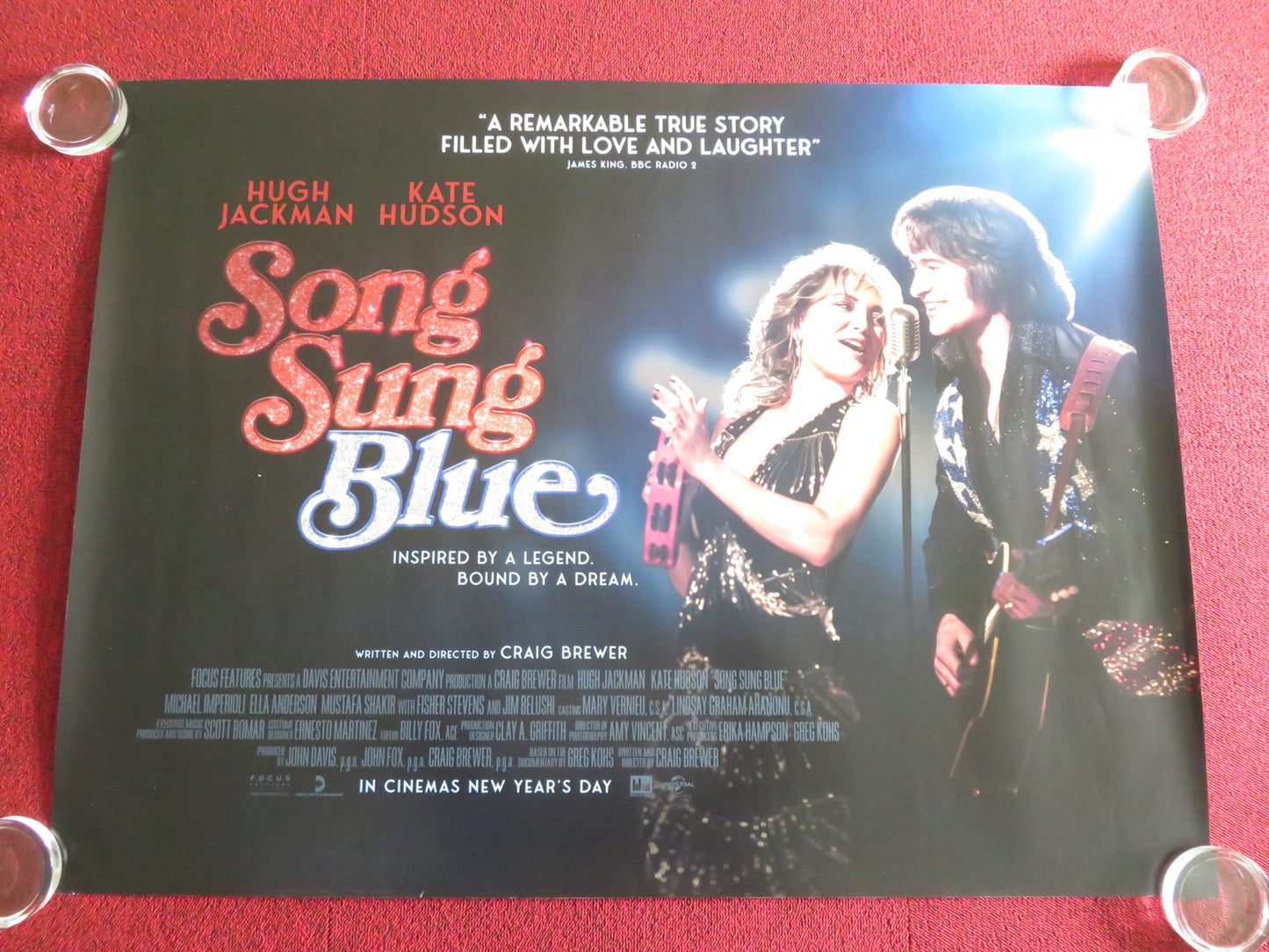 Song Sung Blue UK Quad Rolled Poster Hugh Jackman Kate Hudson 2025
