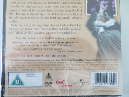 CAN'T HELP SINGING (DVD) DEANNA DURBIN ROBERT PAIGE 1944 REGION 2 - Rendezvous Cinema