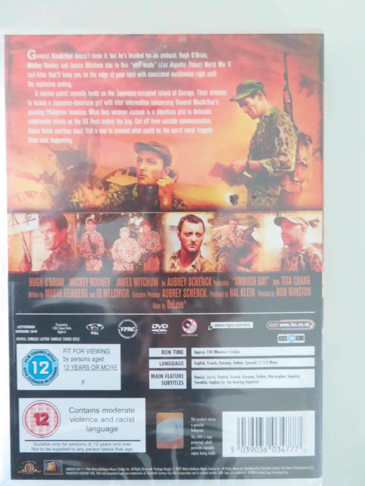 AMBUSH BAY (DVD) HUGH O'BRIAN MICKEY ROONEY 1966 REGION 2 - Rendezvous Cinema