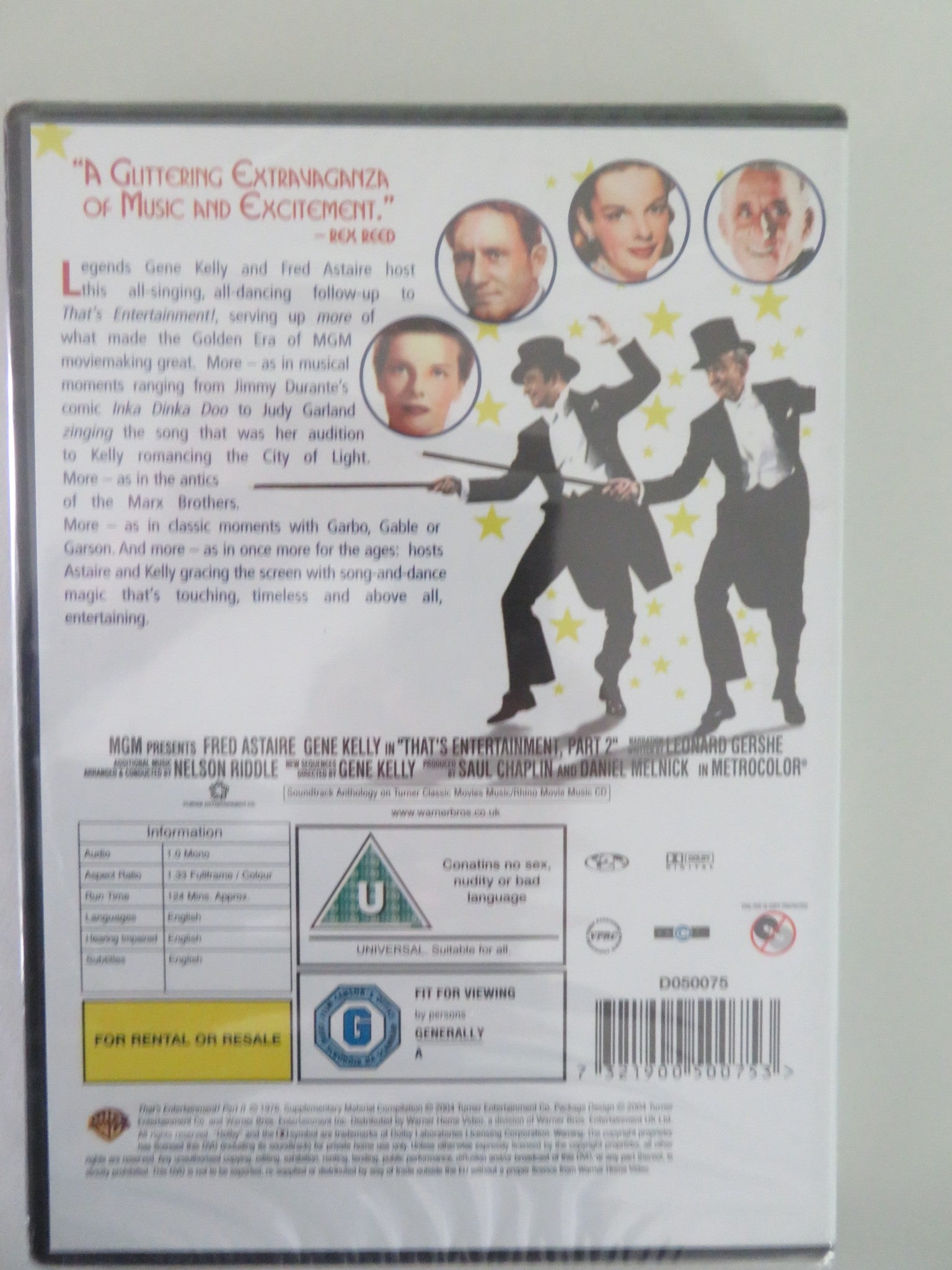 THAT'S ENTERTAINMENT PART 2 (DVD) FRED ASTAIRE GENE KELLY 1976 REGION 2 - Rendezvous Cinema