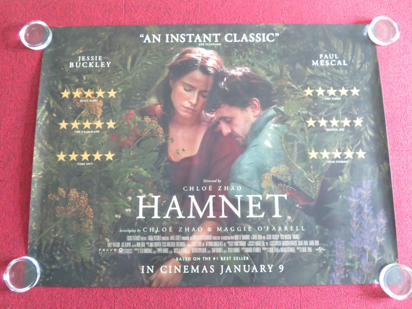 Hamnet UK Quad Rolled Poster Jessie Buckley Paul Mescal 2025