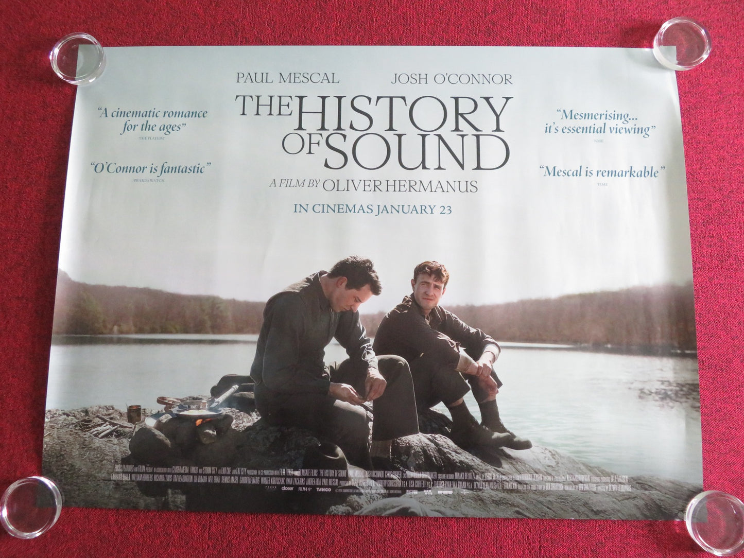 The History Of Sound UK Quad Rolled Poster Paul Mescal Josh O'Connor 2025