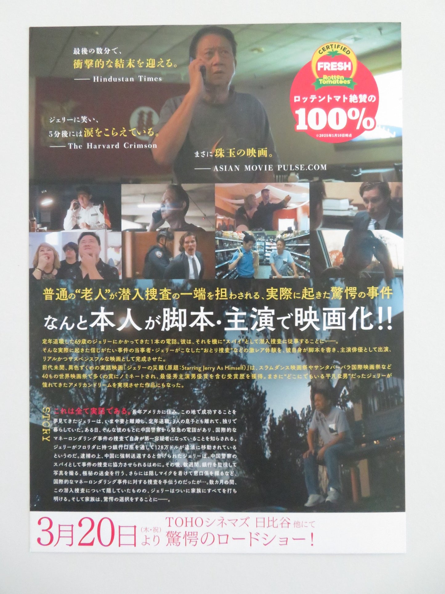 STARRING JERRY AS HIMSELF JAPANESE CHIRASHI (B5) POSTER NICK BAILEY 2023 - Rendezvous Cinema