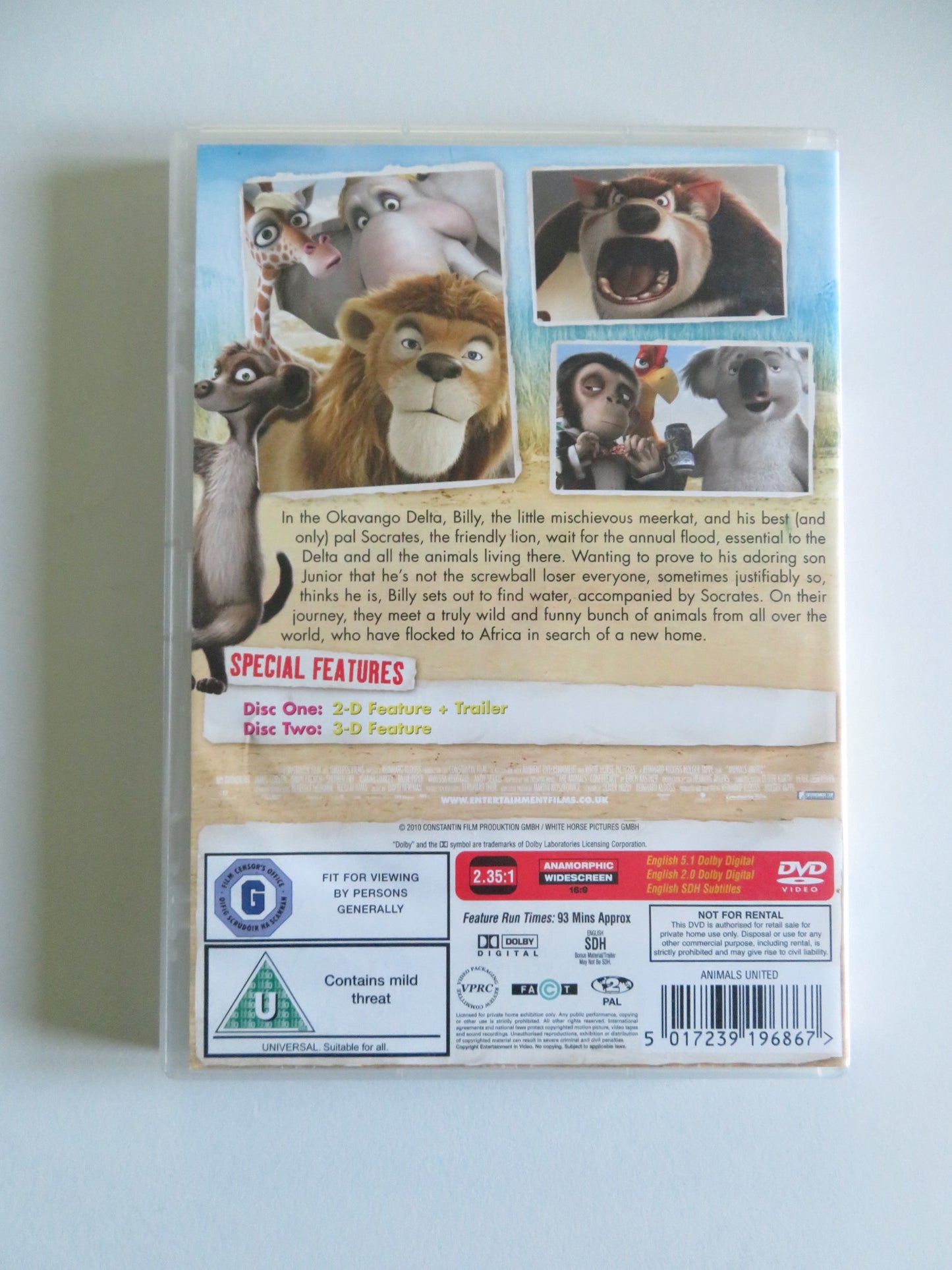 ANIMALS UNITED (DVD) JAMES CORDON STEPHEN FRY 2010 REGION 2