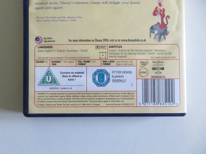 THE MANY ADVENTURES OF WINNIE THE POOH (DVD) DISNEY S. HOLLOWAY 2002 REGION 2