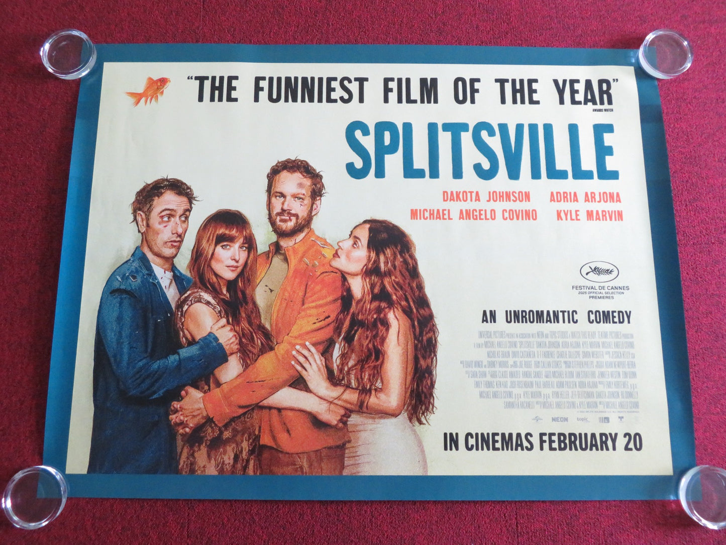 Splitsville UK Quad Rolled Poster Dakota Johnson Kyle Marvin 2025