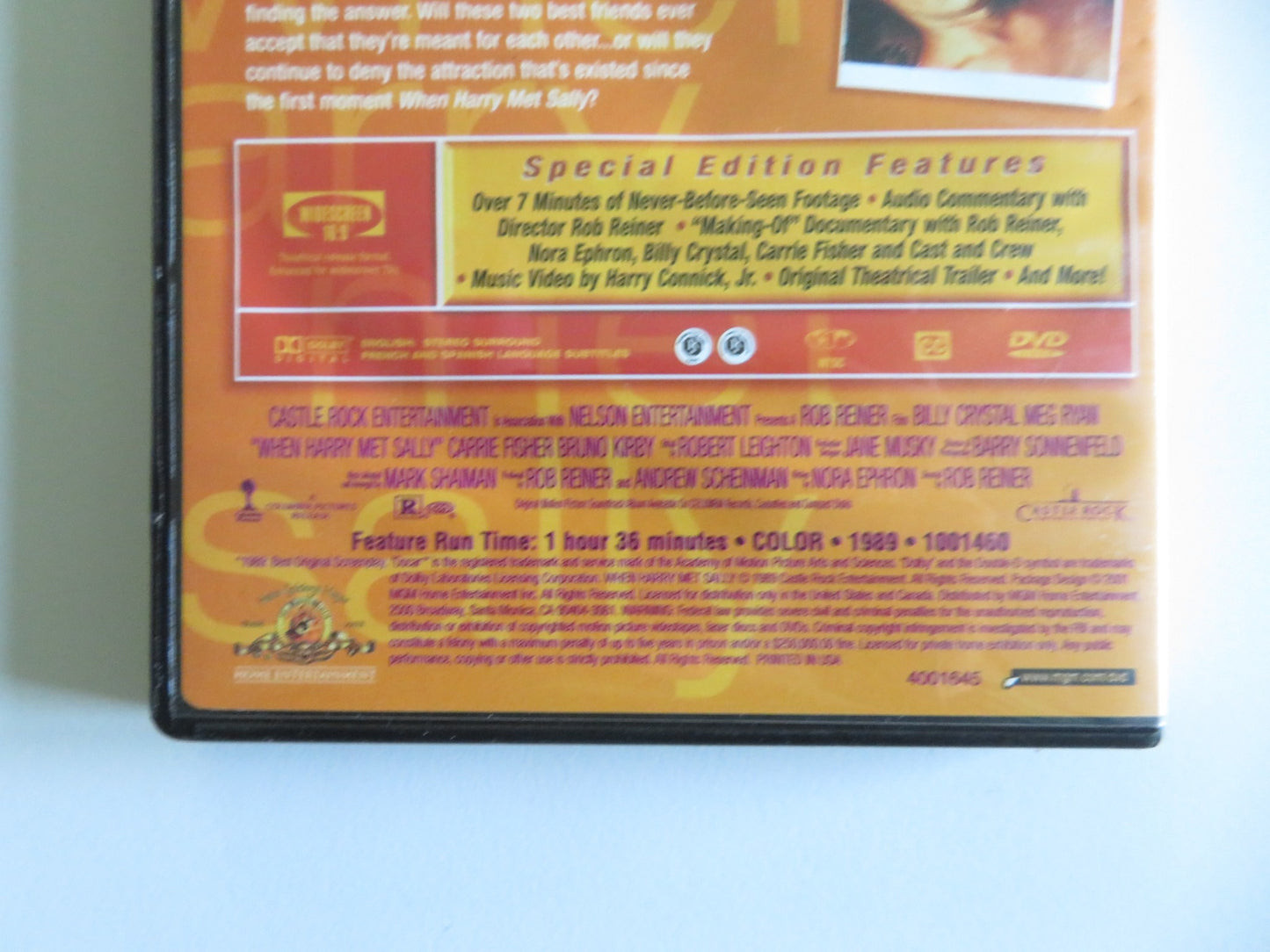 WHEN HARRY MET SALLY... (DVD) BILLY CRYSTAL MEG RYAN 1989 REGION 1