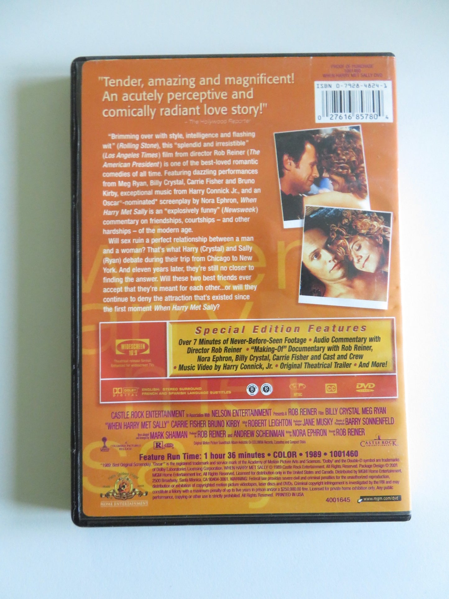 WHEN HARRY MET SALLY... (DVD) BILLY CRYSTAL MEG RYAN 1989 REGION 1