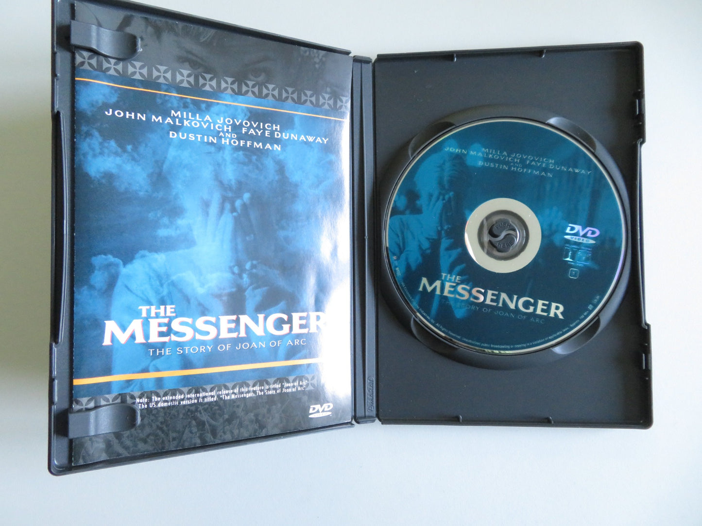 THE MESSENGER - THE STORY OF JOAN OF ARC (DVD) MILLA JOVOVICH 1999 REGION 1