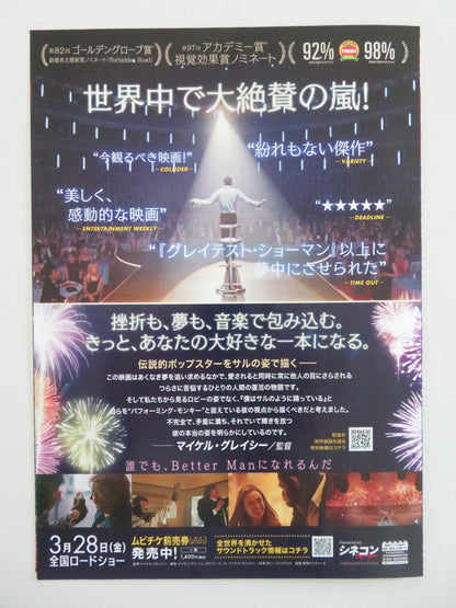 BETTER MAN - B JAPANESE CHIRASHI (B5) POSTER ROBBIE WILLIAMS PEMBERTON 2024 - Rendezvous Cinema