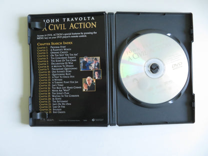 A CIVIL ACTION (DVD) JOHN TRAVOLTA ROBERT DUVALL 1998 REGION 1