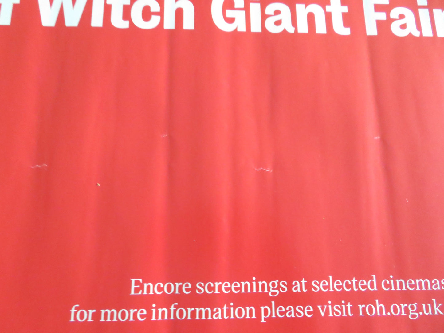 Royal Ballet & Opera In Cinemas 24/25 UK Quad Rolled Poster Cinderella 2025