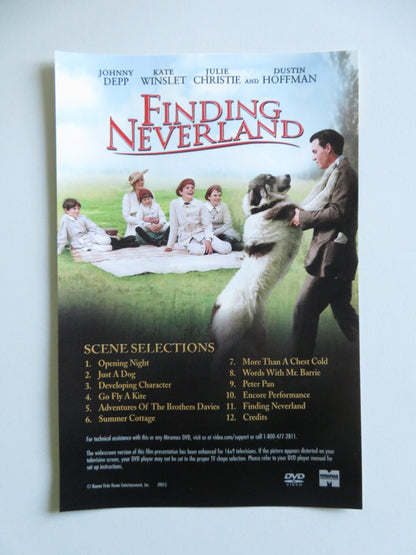 FINDING NEVERLAND (DVD) JOHNNY DEPP KATE WINSLET 2004 REGION 1