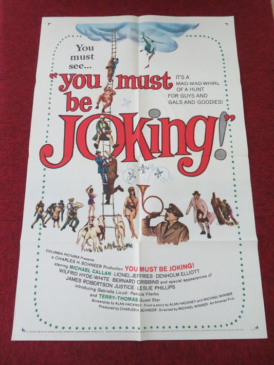 YOU MUST BE JOKING! FOLDED US ONE SHEET POSTER MICHAEL CALLAN JEFFRIES 1965 - Rendezvous Cinema