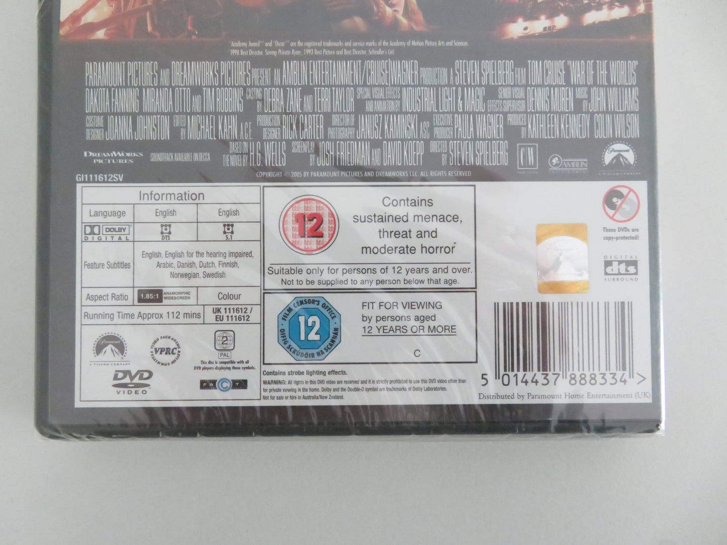 War Of The Worlds - 2 disc special edition (DVD) Tom Cruise 2005 Region 2