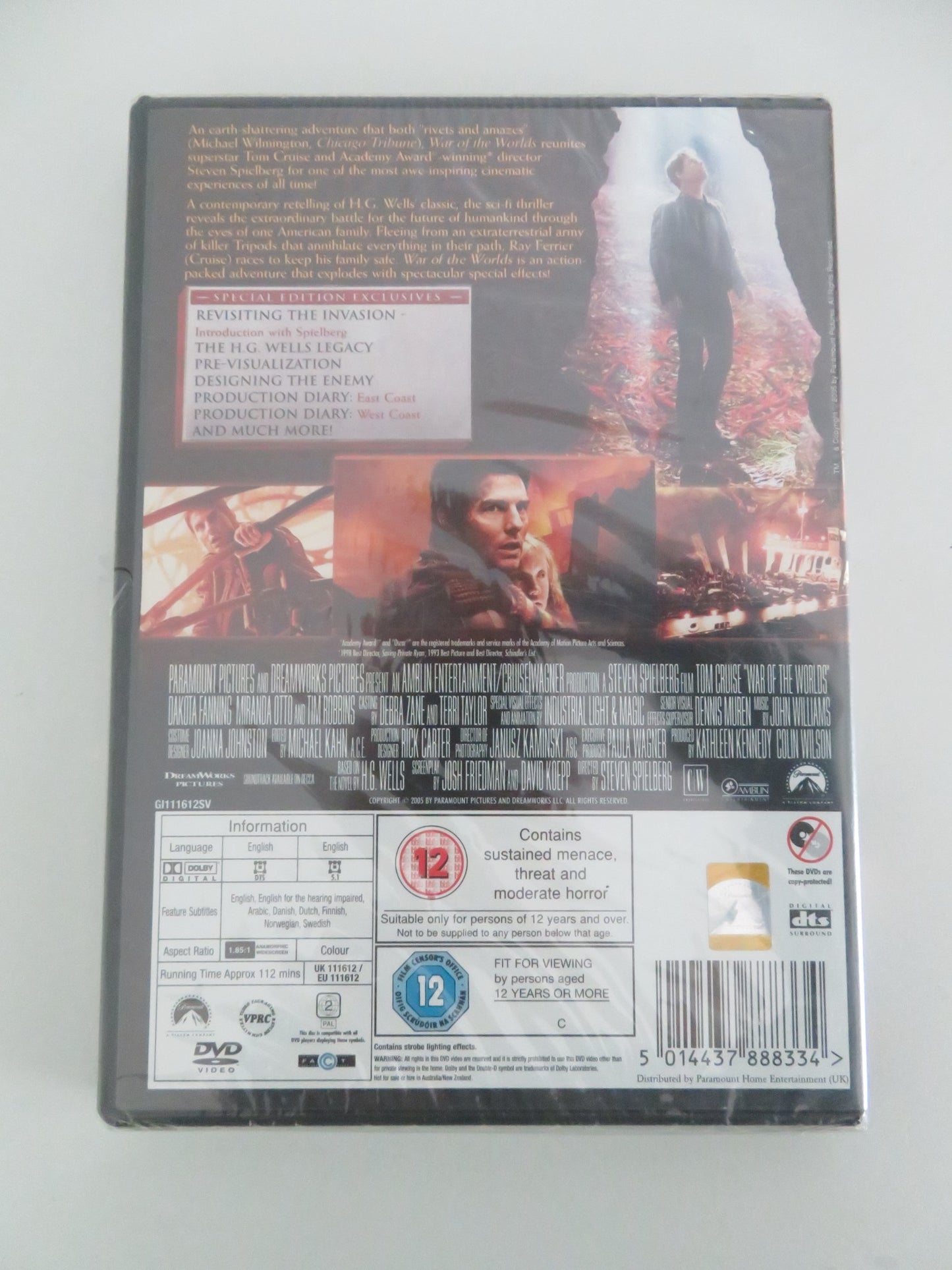 War Of The Worlds - 2 disc special edition (DVD) Tom Cruise 2005 Region 2