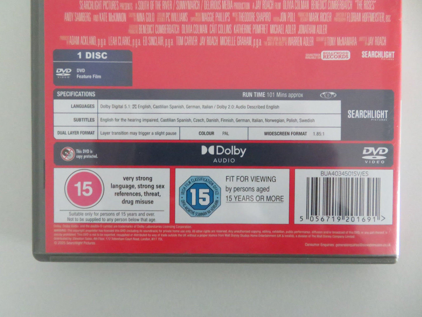 The Roses (DVD) Olivia Colman Benedict Cumberbatch 2025 Region 0