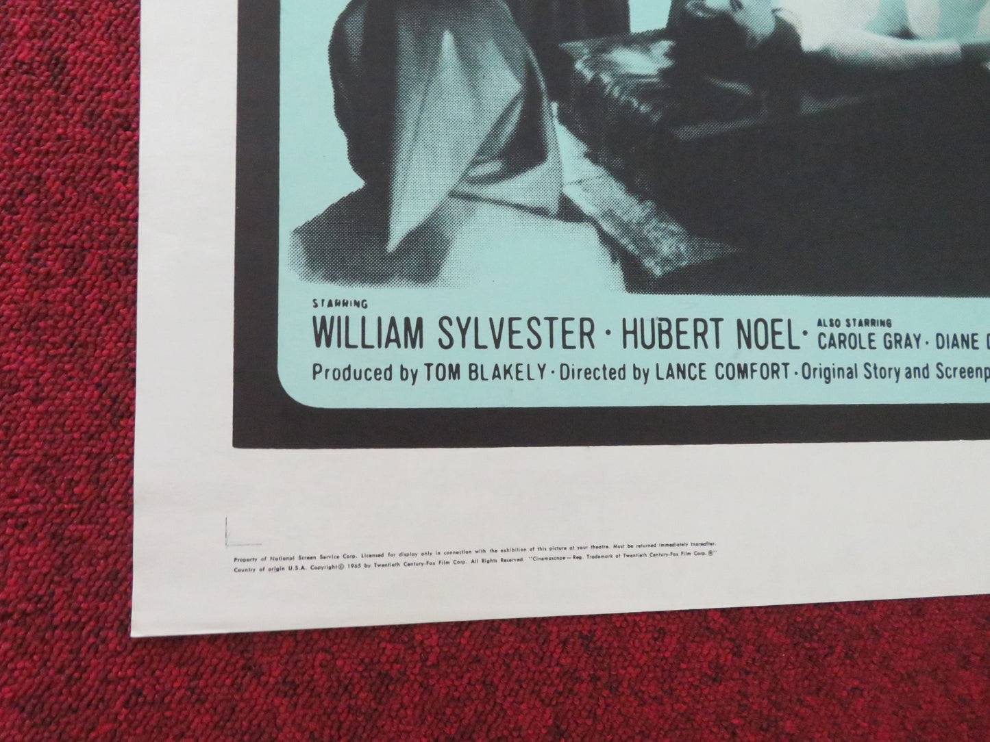 CURSE OF THE FLY / DEVILS OF DARKNESS FOLDED US ONE SHEET POSTER DONLEVY 1965