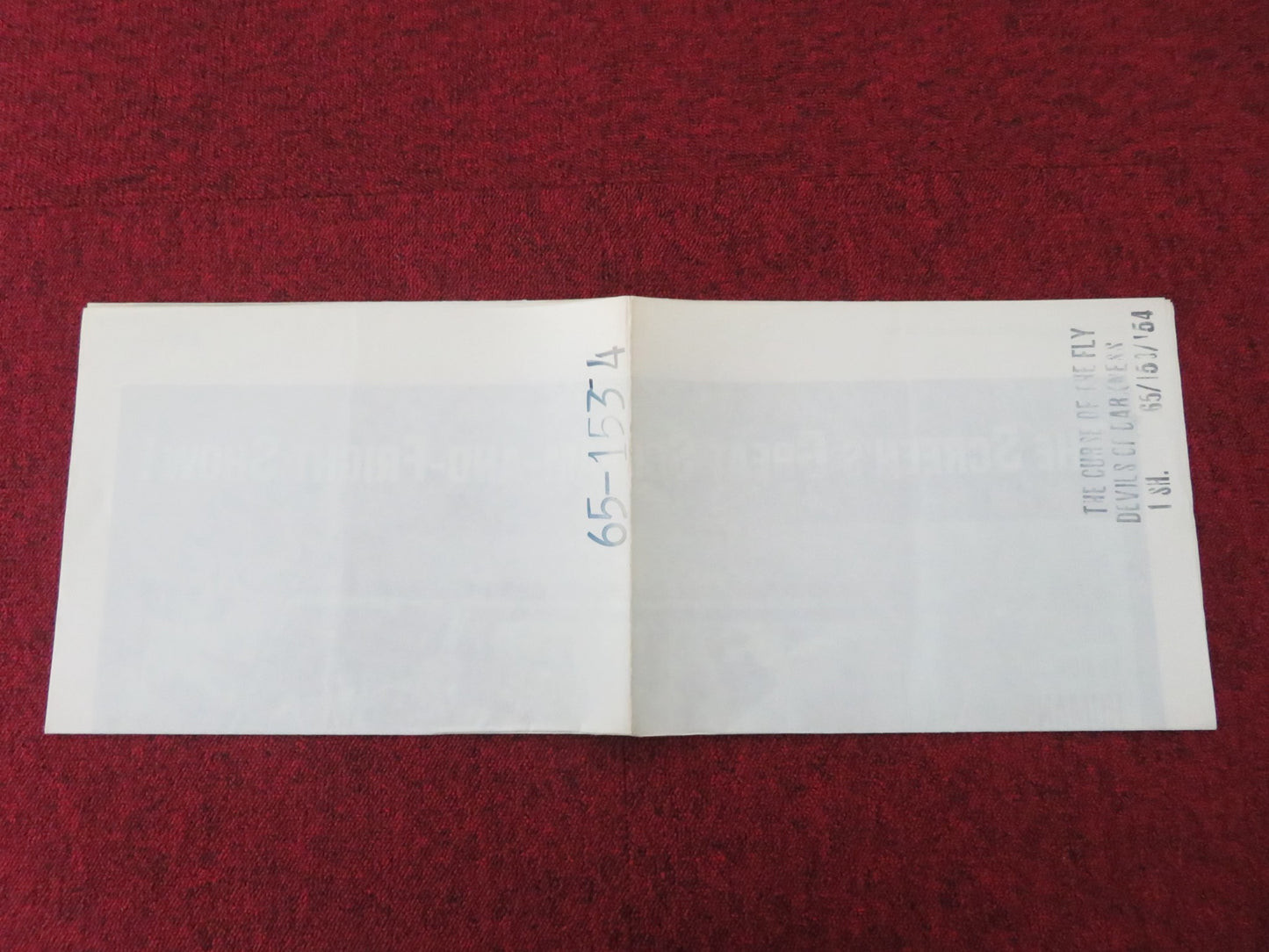 CURSE OF THE FLY / DEVILS OF DARKNESS FOLDED US ONE SHEET POSTER DONLEVY 1965