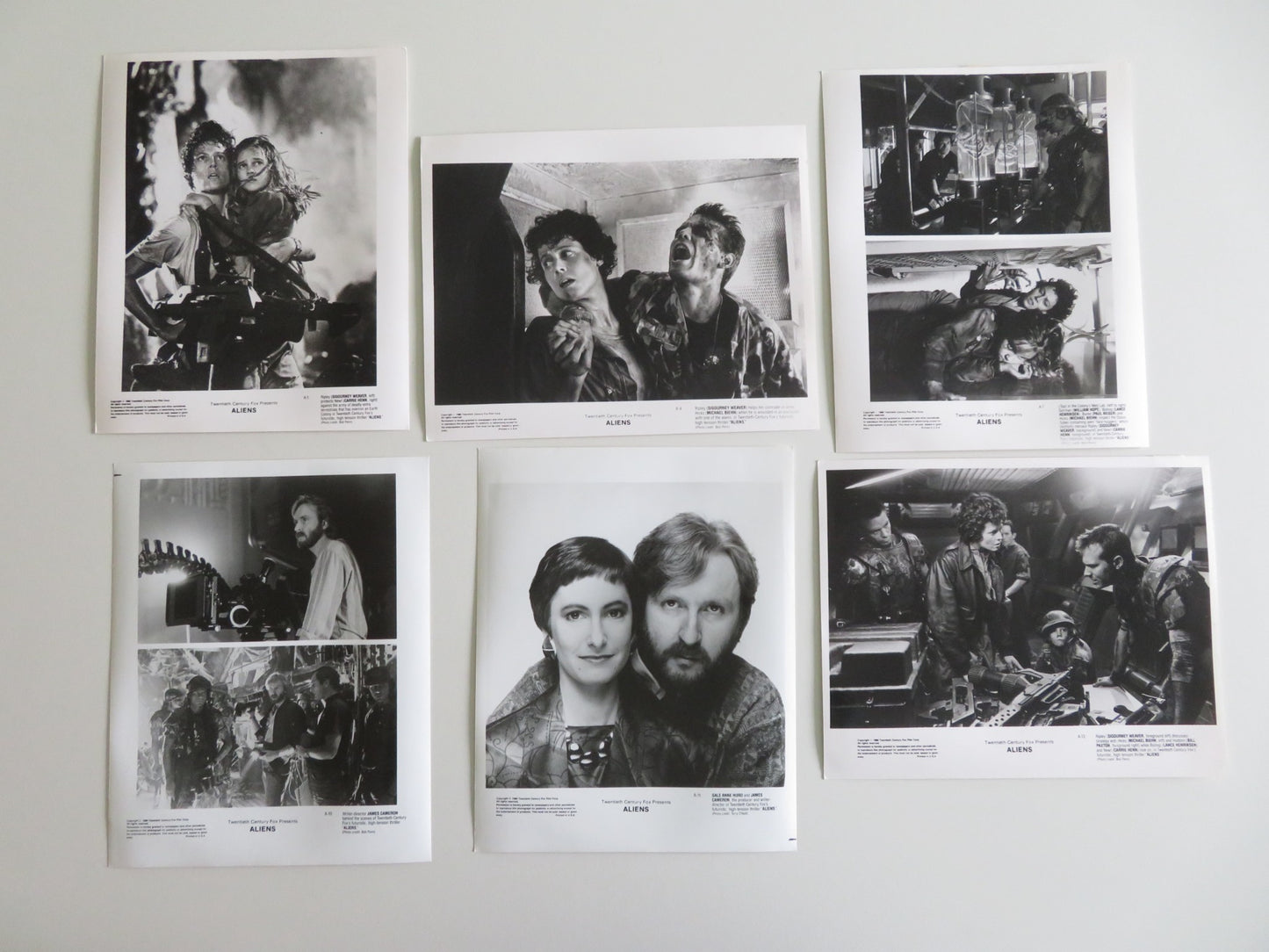 ALIENS MOVIE STILL PHOTO LOT OF 6 SIGOURNEY WEAVER BILL PAXTON 1986