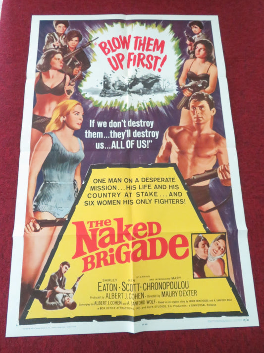 NAKED BRIGADE FOLDED US ONE SHEET POSTER SHIRLEY EATON KEN SCOTT 1965 - Rendezvous Cinema