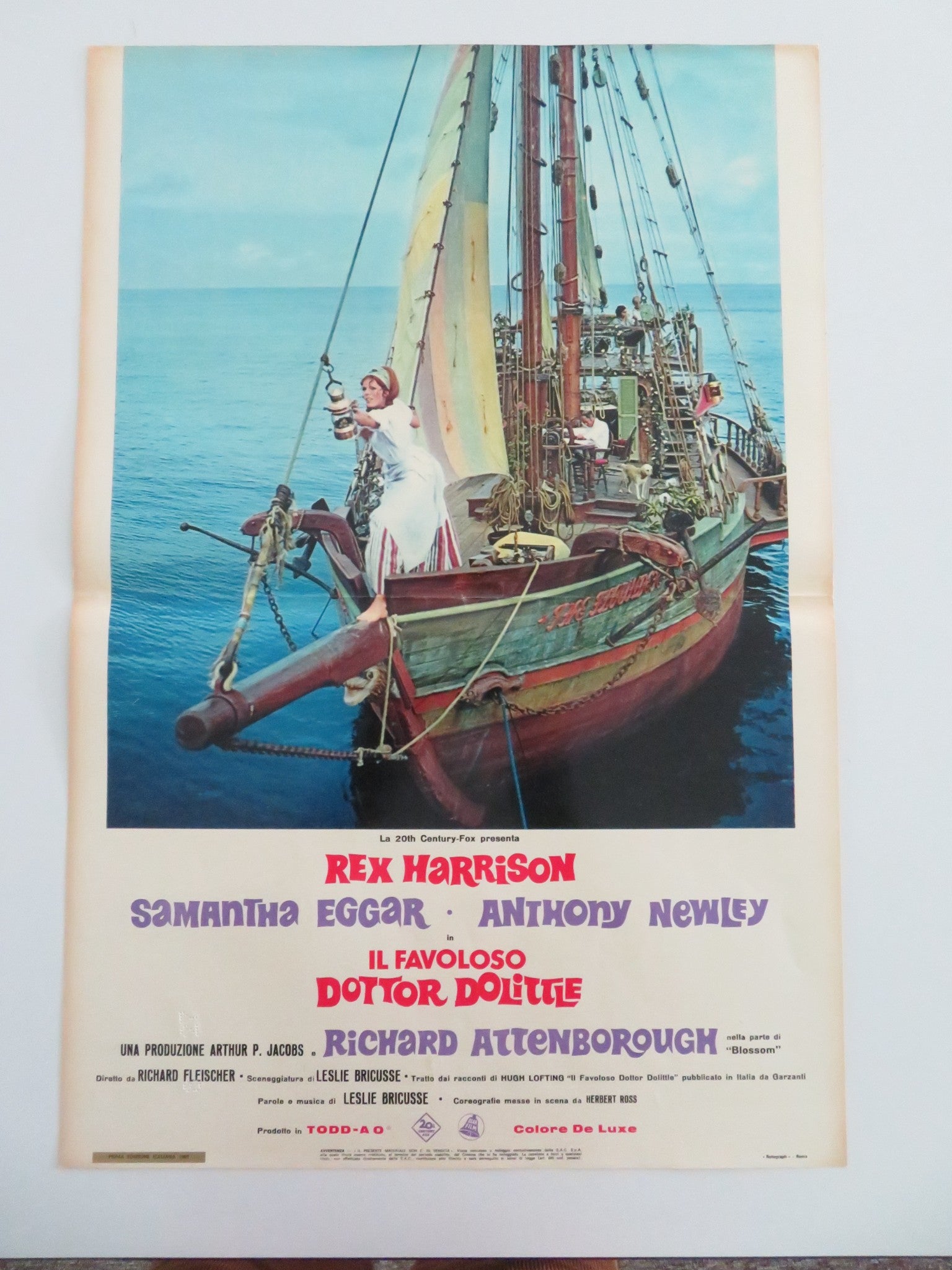 DOCTOR DOLITTLE - A ITALIAN FOTOBUSTA POSTER REX HARRISON ATTENBOROUGH 1968 - Rendezvous Cinema