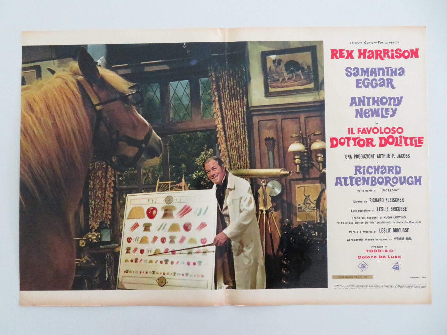 DOCTOR DOLITTLE - C ITALIAN FOTOBUSTA POSTER REX HARRISON ATTENBOROUGH 1968 - Rendezvous Cinema