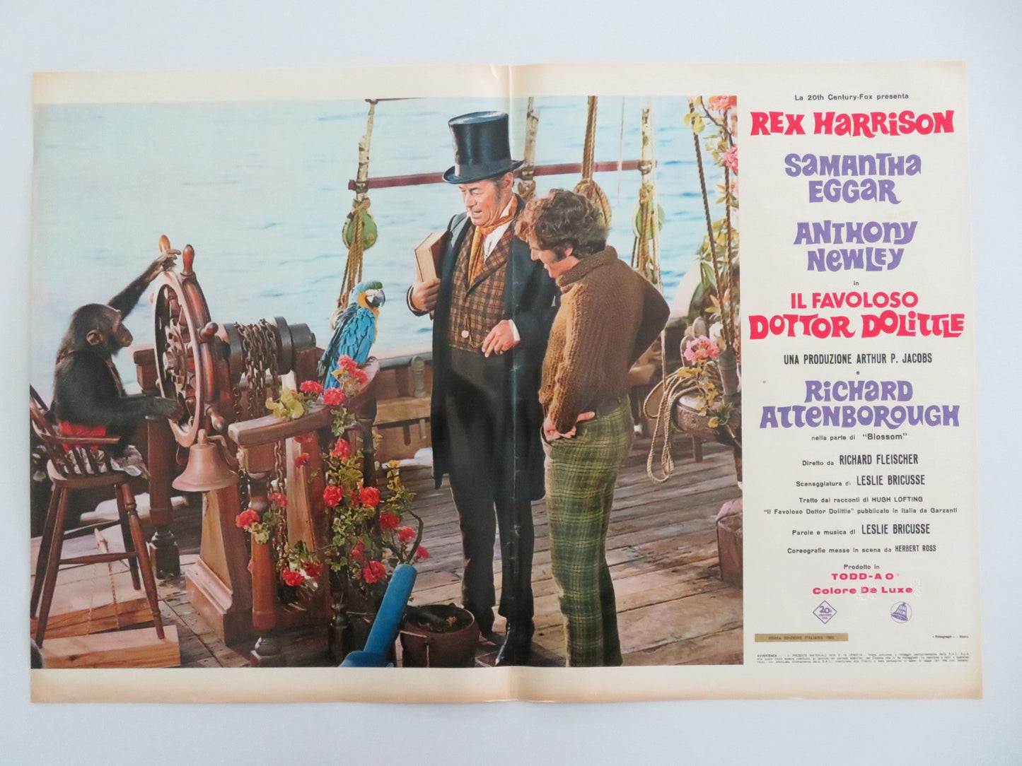 DOCTOR DOLITTLE - D ITALIAN FOTOBUSTA POSTER REX HARRISON ATTENBOROUGH 1968 - Rendezvous Cinema