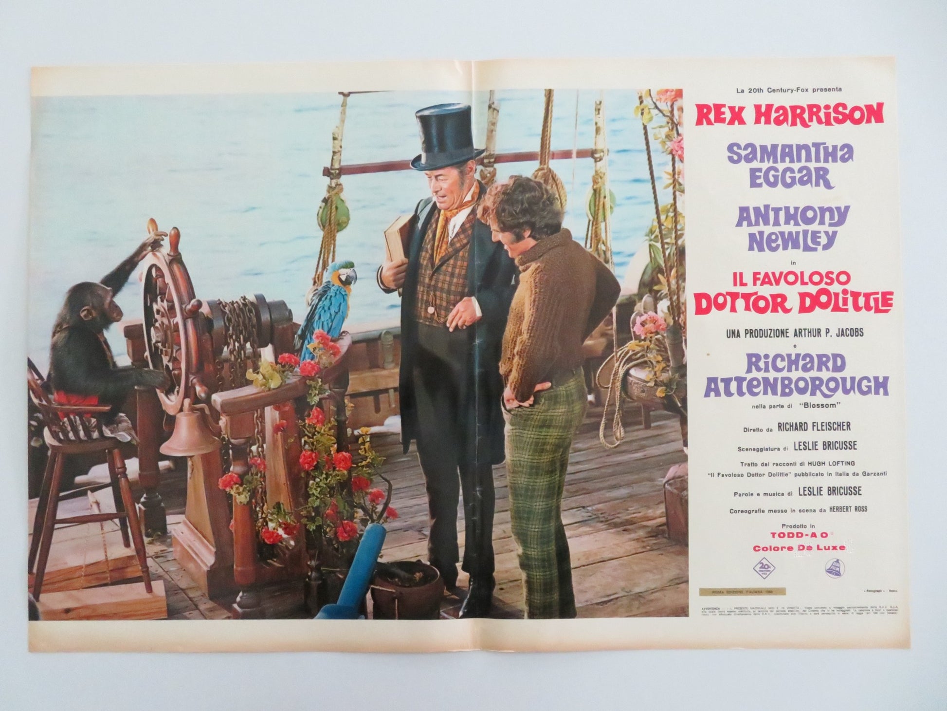 DOCTOR DOLITTLE - D ITALIAN FOTOBUSTA POSTER REX HARRISON ATTENBOROUGH 1968 - Rendezvous Cinema