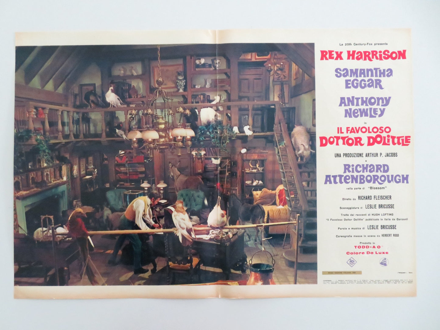 DOCTOR DOLITTLE - E ITALIAN FOTOBUSTA POSTER REX HARRISON ATTENBOROUGH 1968 - Rendezvous Cinema