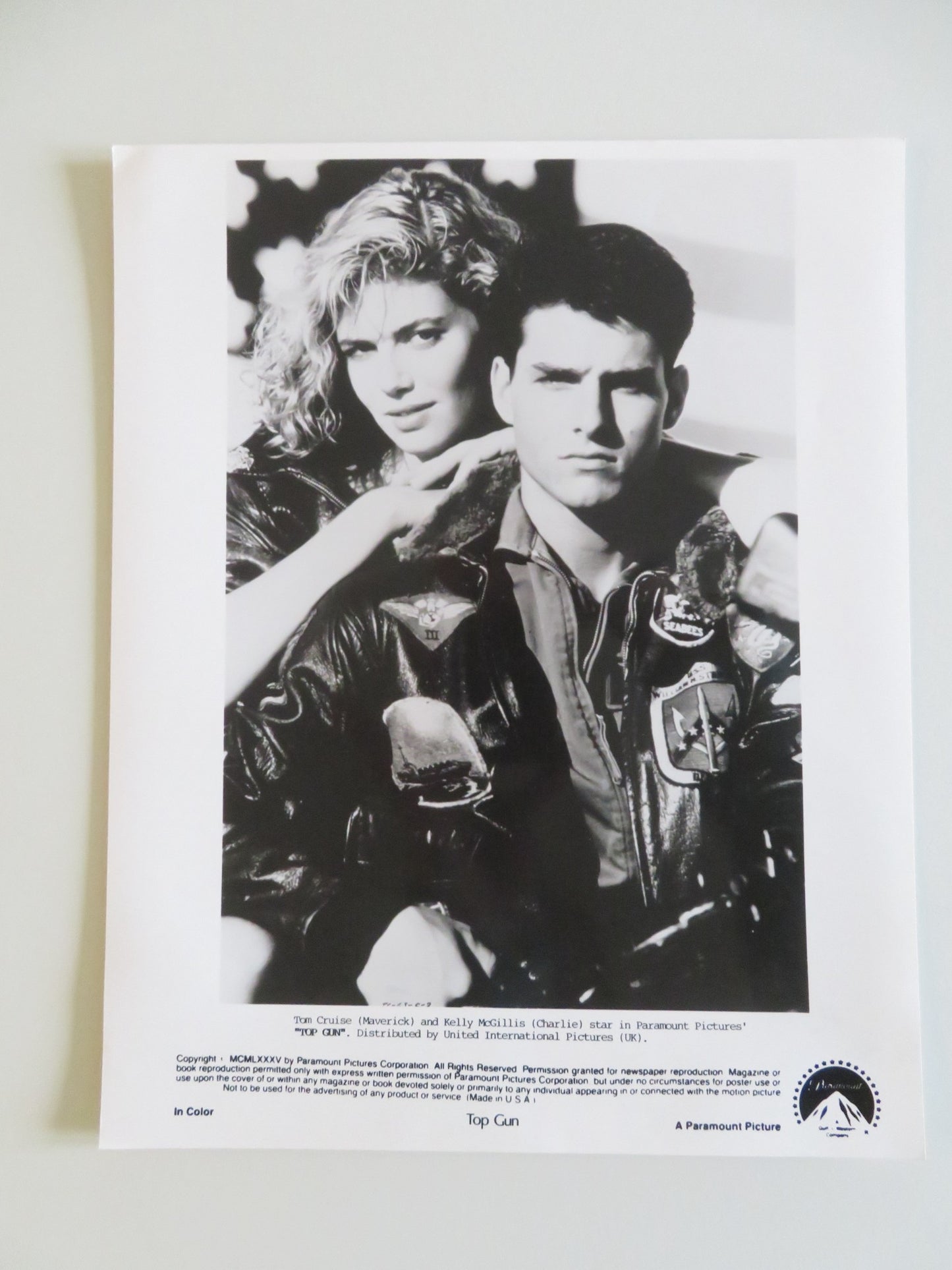 TOP GUN MOVIE STILL PHOTO LOT OF 4 TOM CRUISE KELLY MCGILLIS VAL KILMER 1986