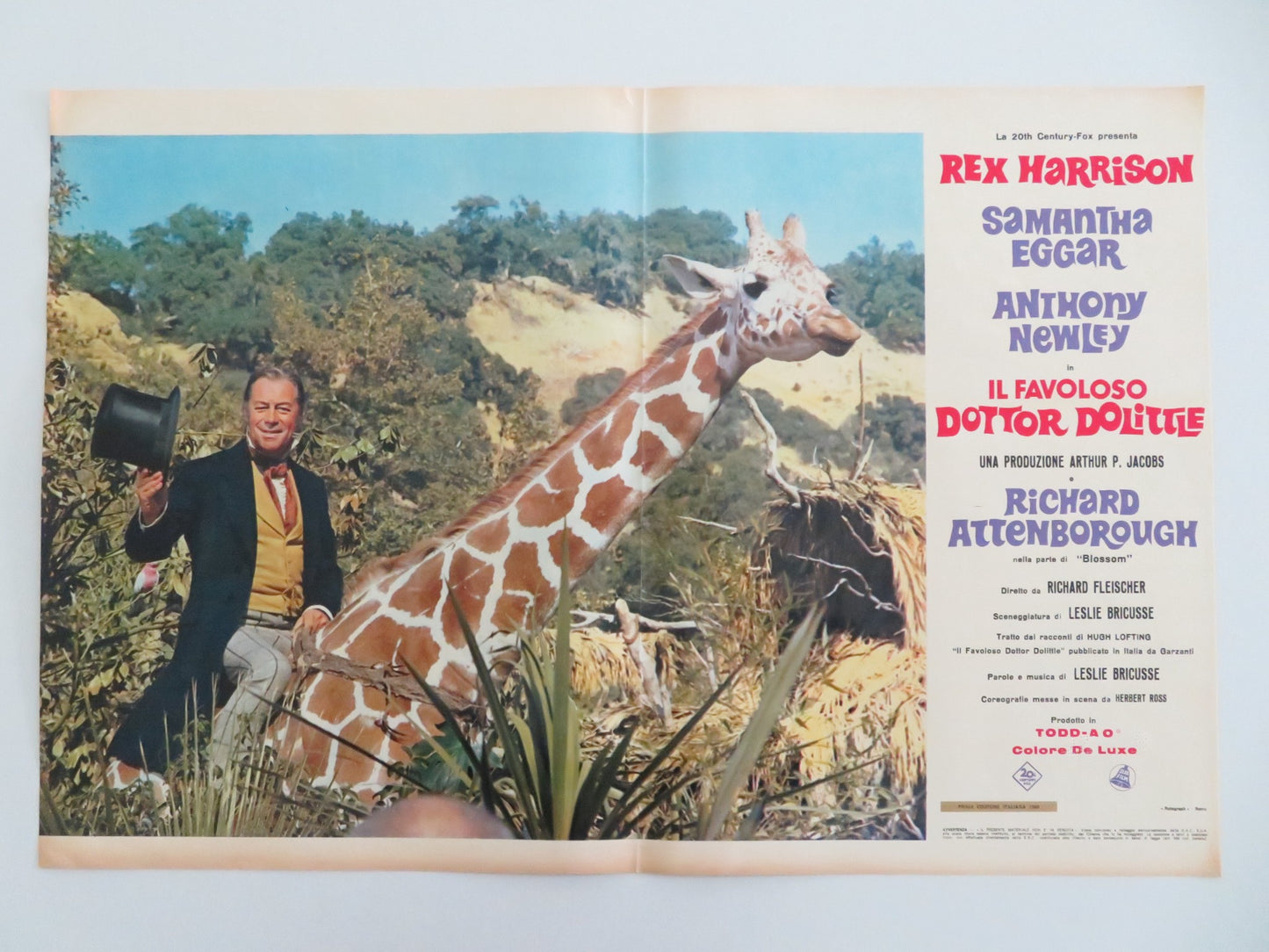 DOCTOR DOLITTLE - G ITALIAN FOTOBUSTA POSTER REX HARRISON ATTENBOROUGH 1968 - Rendezvous Cinema