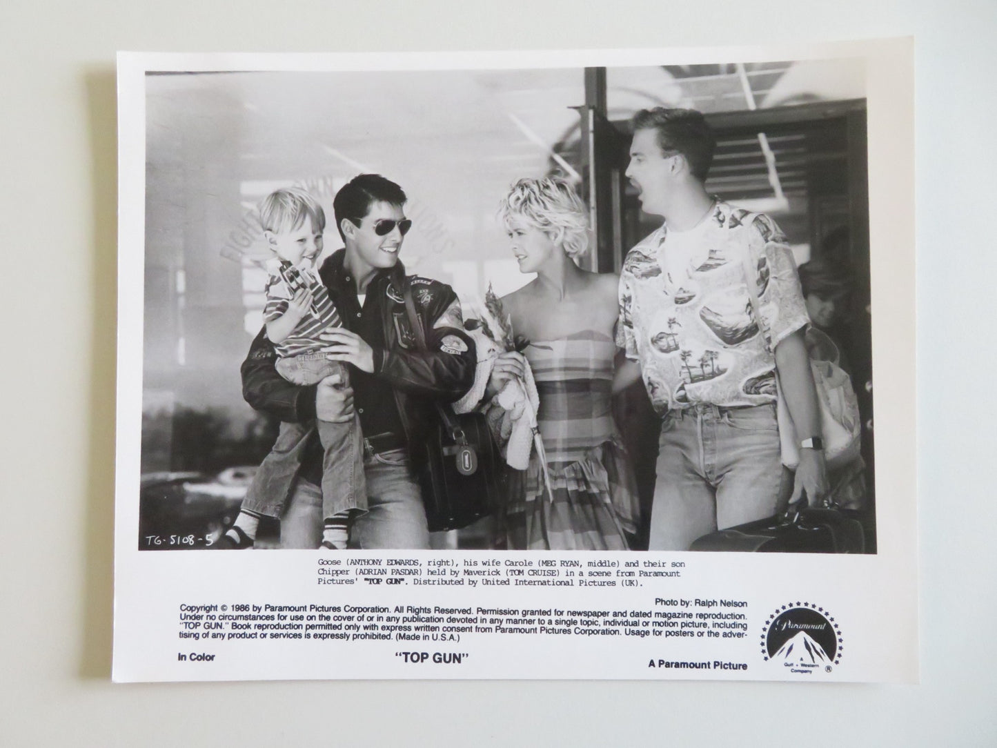 TOP GUN MOVIE STILL PHOTO LOT OF 4 TOM CRUISE KELLY MCGILLIS VAL KILMER 1986