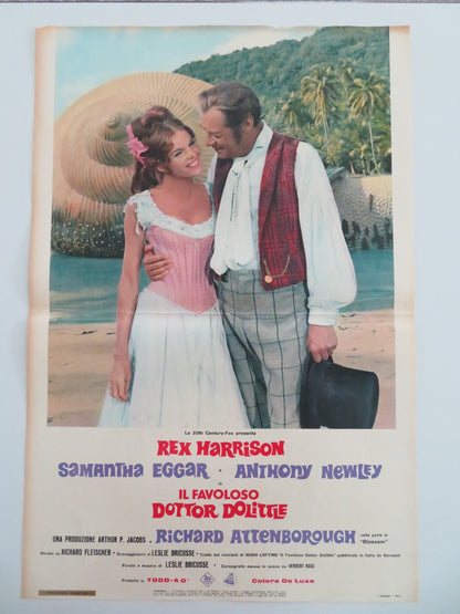 DOCTOR DOLITTLE - H ITALIAN FOTOBUSTA POSTER REX HARRISON ATTENBOROUGH 1968 - Rendezvous Cinema