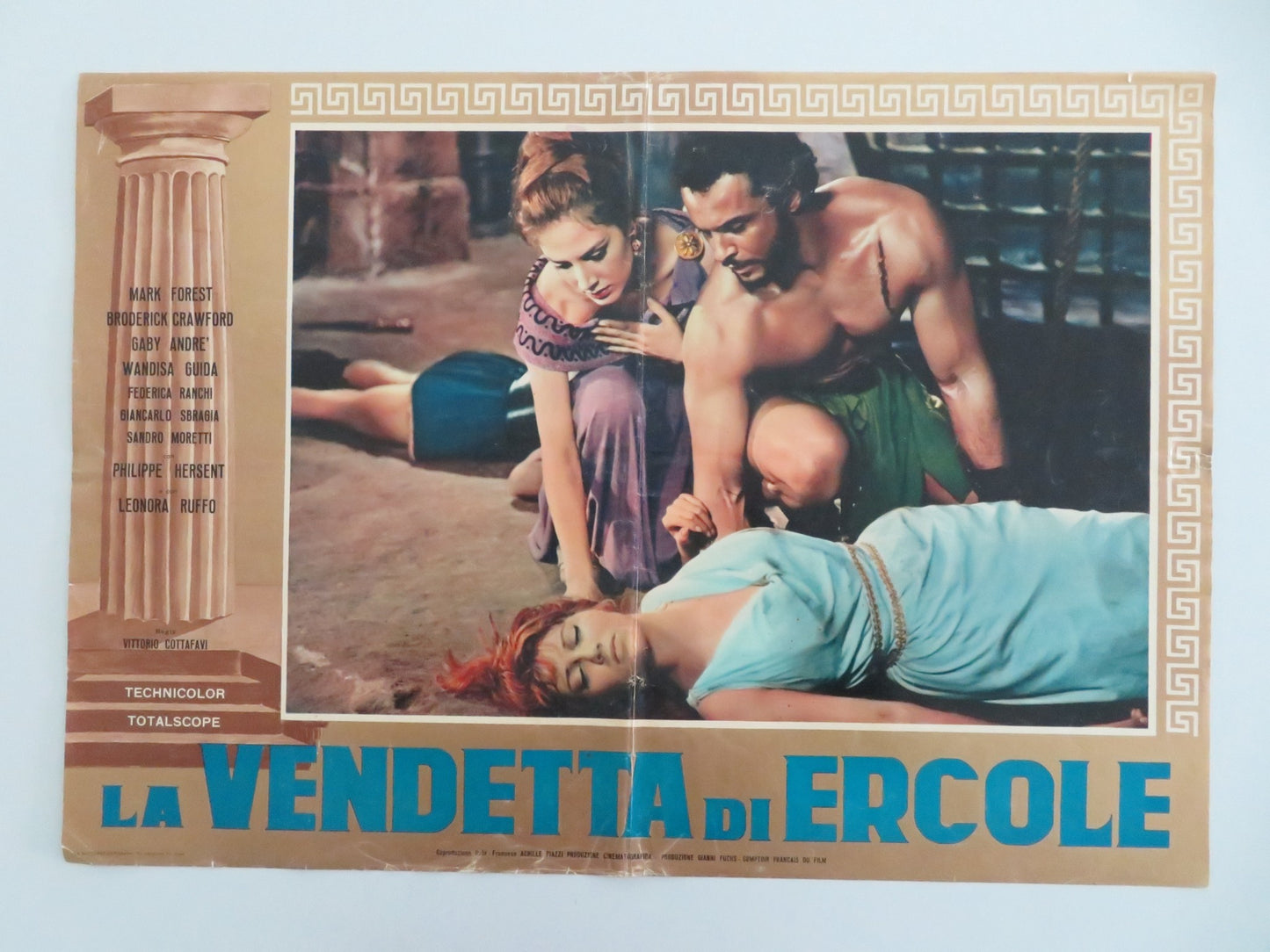 GOLIATH AND THE DRAGON - A ITALIAN FOTOBUSTA POSTER MARK FOREST CRAWFORD 1961 - Rendezvous Cinema