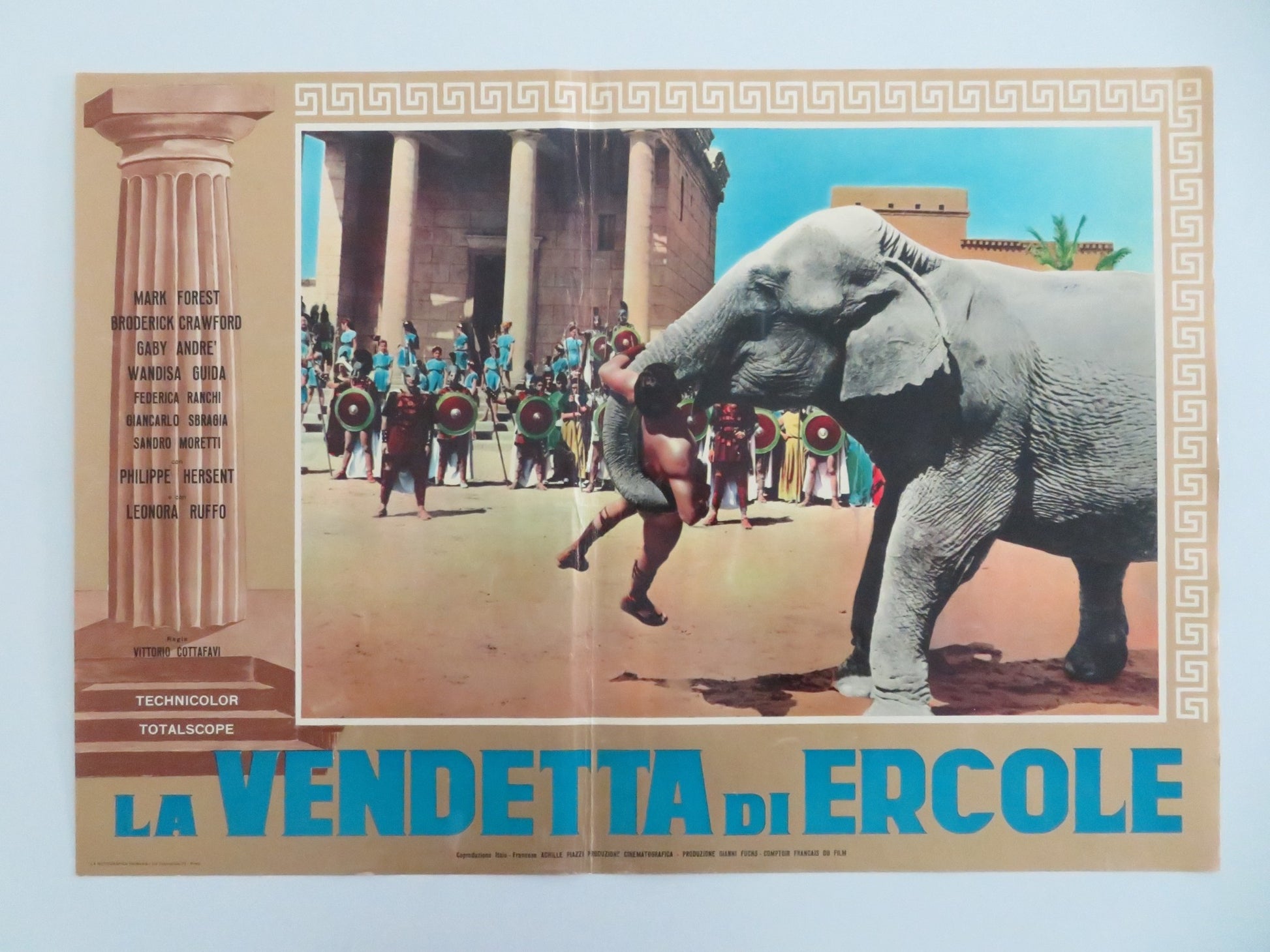 GOLIATH AND THE DRAGON - B ITALIAN FOTOBUSTA POSTER MARK FOREST CRAWFORD 1961 - Rendezvous Cinema