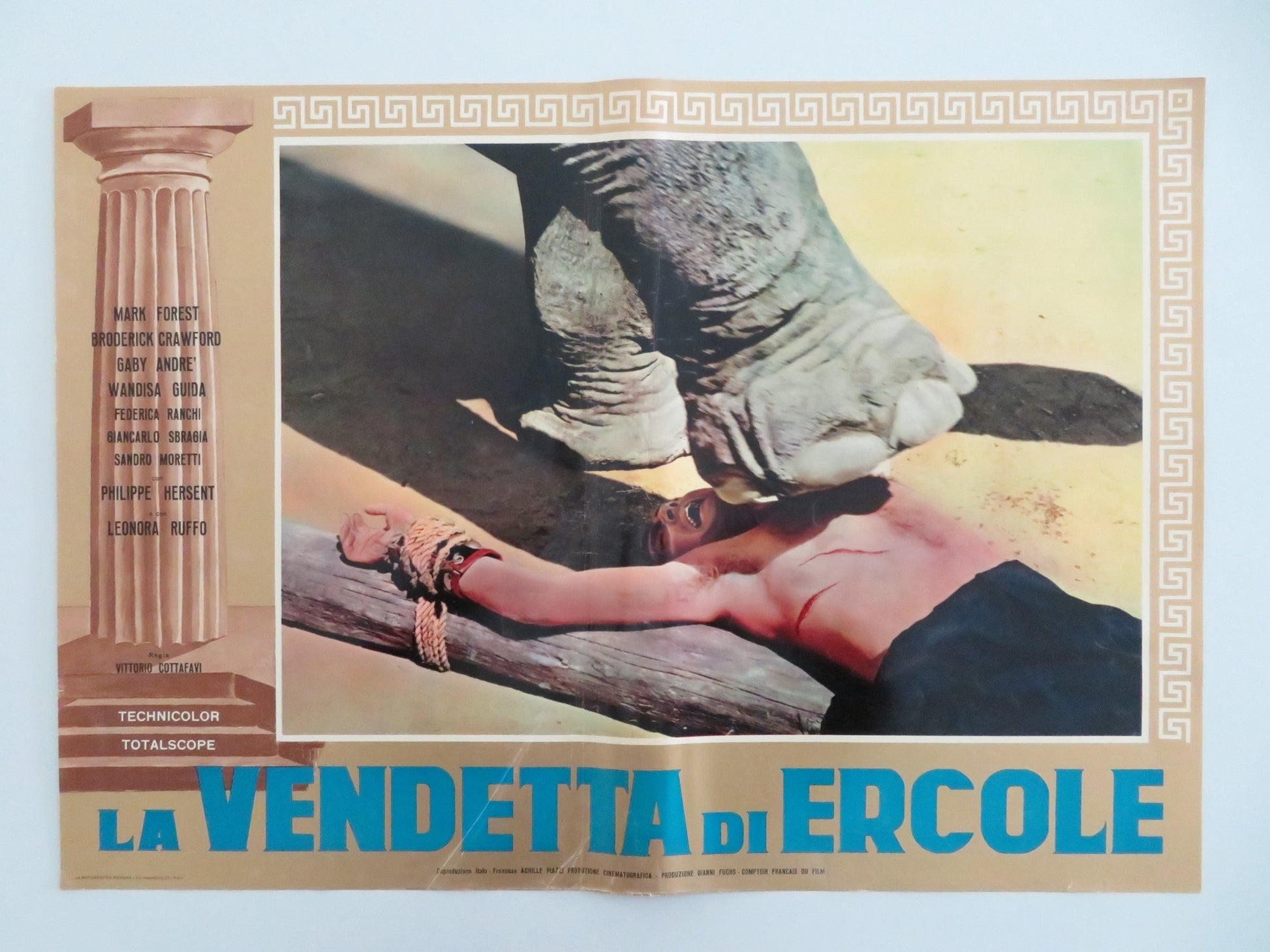 GOLIATH AND THE DRAGON - D ITALIAN FOTOBUSTA POSTER MARK FOREST CRAWFORD 1961 - Rendezvous Cinema