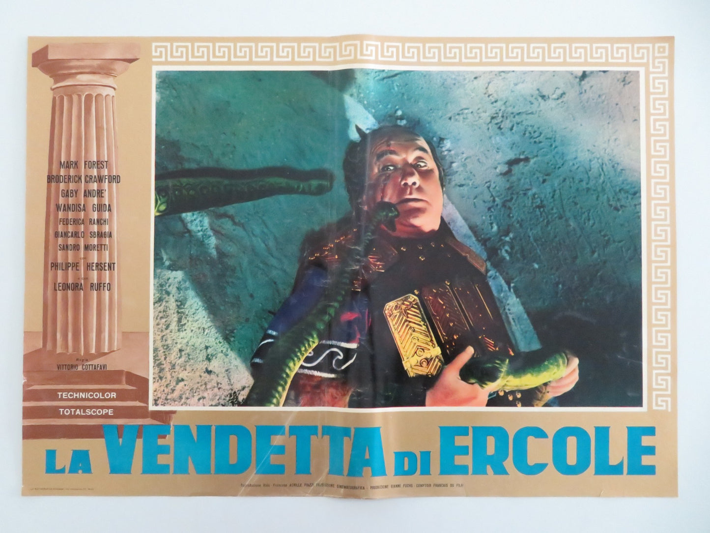 GOLIATH AND THE DRAGON - E ITALIAN FOTOBUSTA POSTER MARK FOREST CRAWFORD 1961 - Rendezvous Cinema