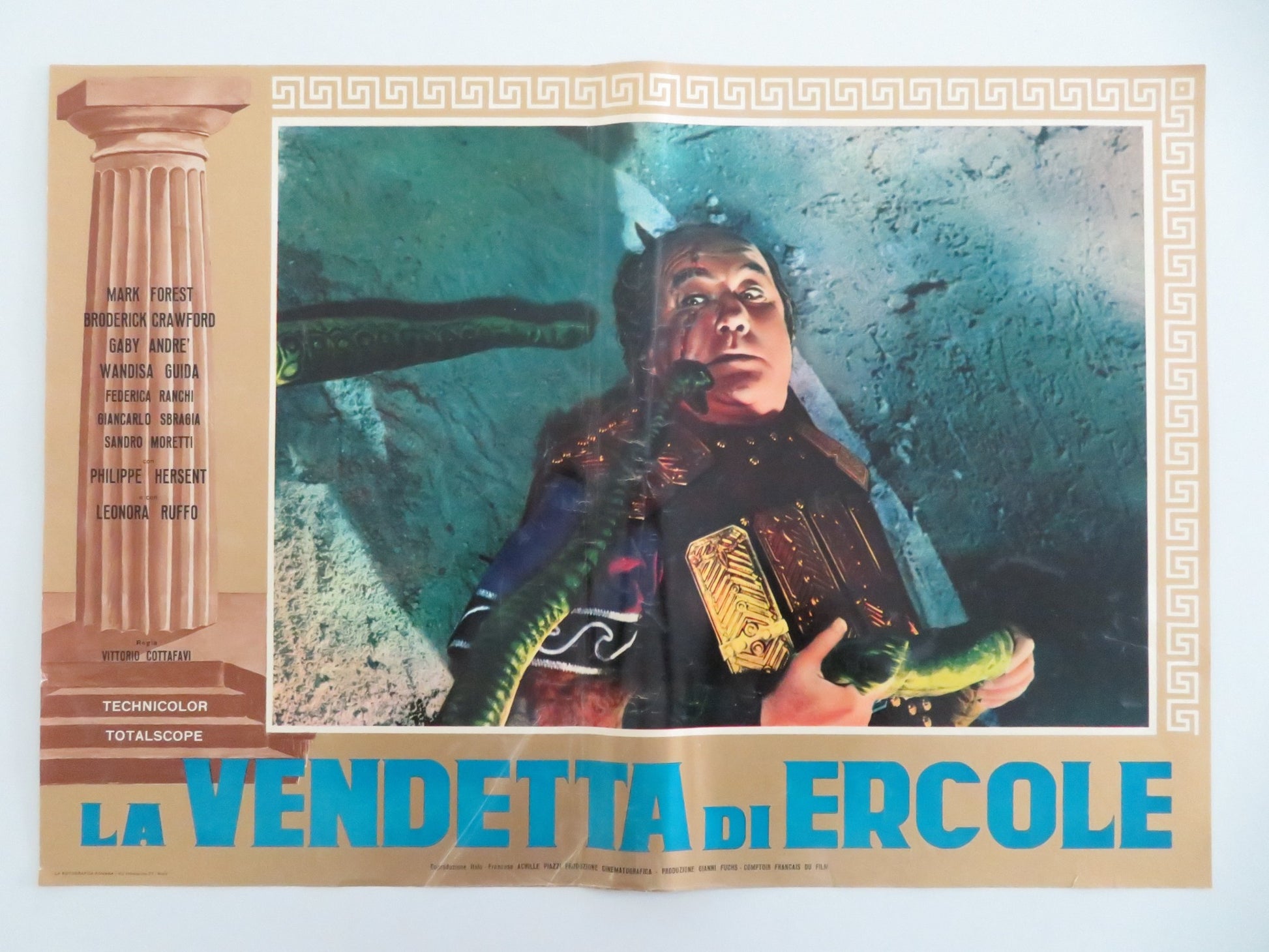 GOLIATH AND THE DRAGON - E ITALIAN FOTOBUSTA POSTER MARK FOREST CRAWFORD 1961 - Rendezvous Cinema