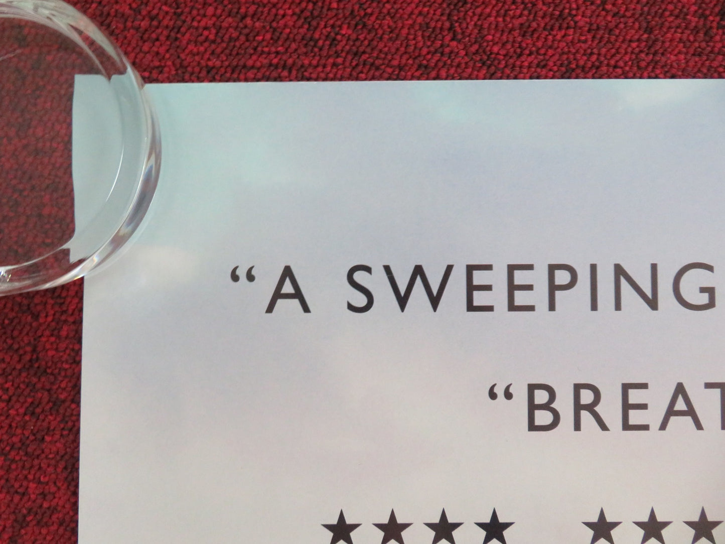 The Light Between Oceans UK Quad Rolled Poster Michael Fassbender Vikander 2016