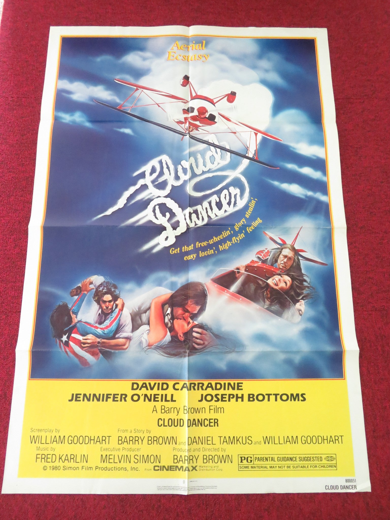 CLOUD DANCER FOLDED US ONE SHEET POSTER DAVID CARRADINE JENNIFER O'NEILL 1980 - Rendezvous Cinema
